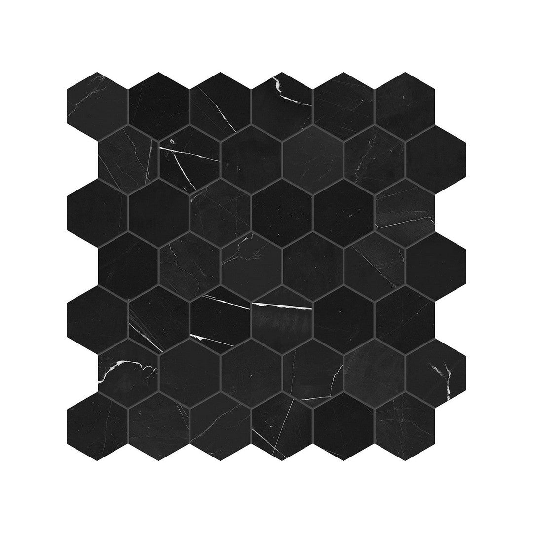 Anatolia 12" x 12" Natural Stone Polished Marble 2" Hexagon Mosaic