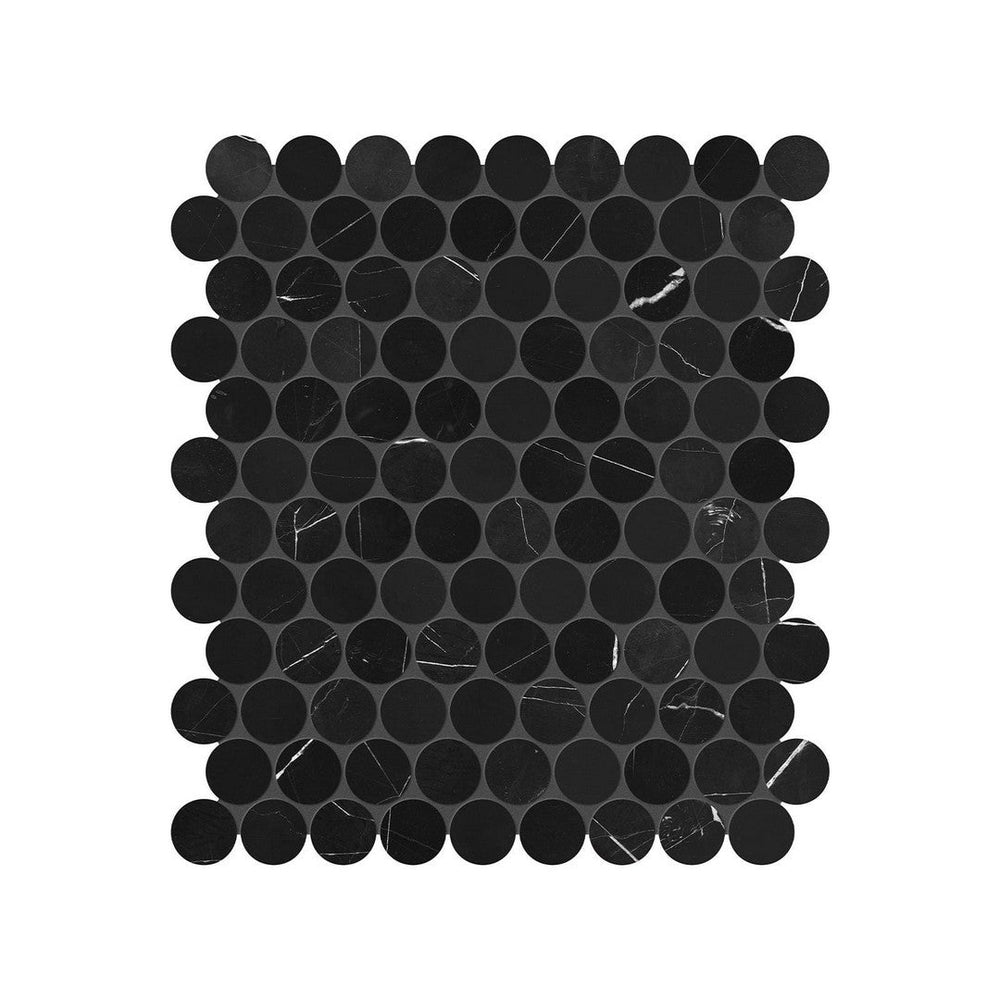 Anatolia 11" x 12" Natural Stone Polished Marble 1.25" Penny Round Mosaic