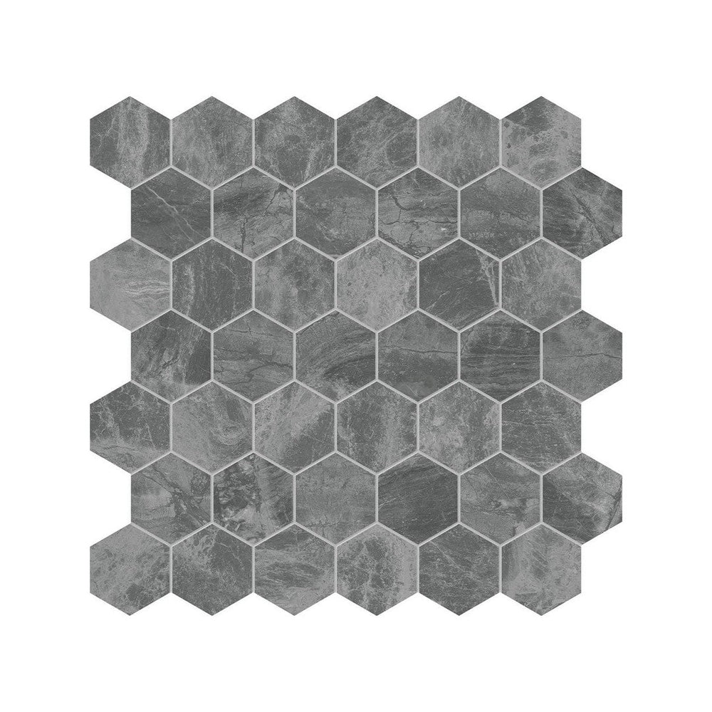 Anatolia 12" x 12" Natural Stone Brushed Marble 2" Hexagon Mosaic