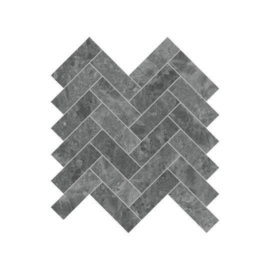 Anatolia 11" x 12" Natural Stone Brushed Marble 1.25x4" Herringbone Mosaic