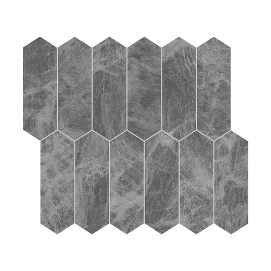 Anatolia 11" x 12" Natural Stone Brushed Marble 2x6" Picket Mosaic