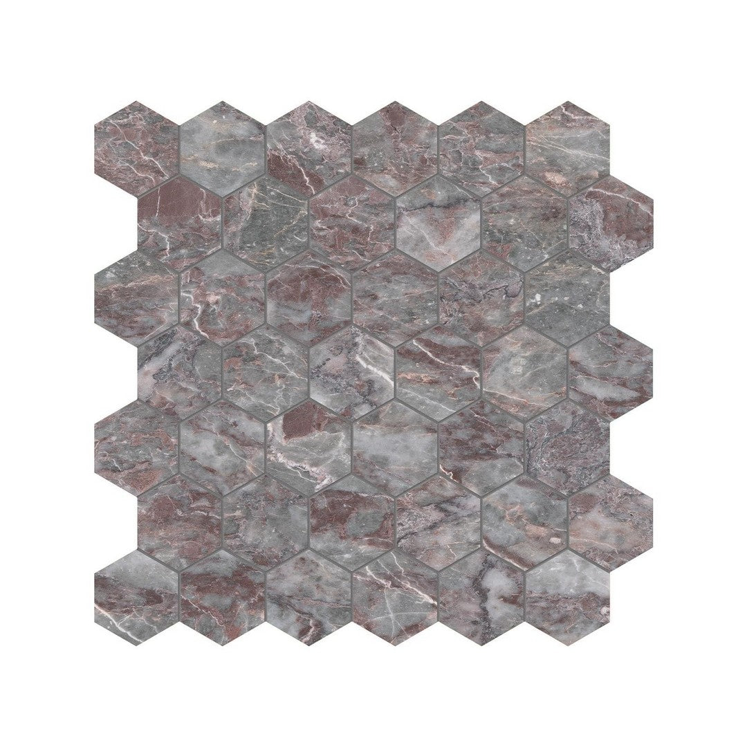 Anatolia 12" x 12" Natural Stone Honed Marble 2" Hexagon Mosaic