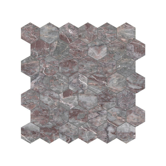 Anatolia 12" x 12" Natural Stone Honed Marble 2" Hexagon Mosaic