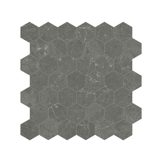 Anatolia 12" x 12" Natural Stone Polished Marble 2" Hexagon Mosaic