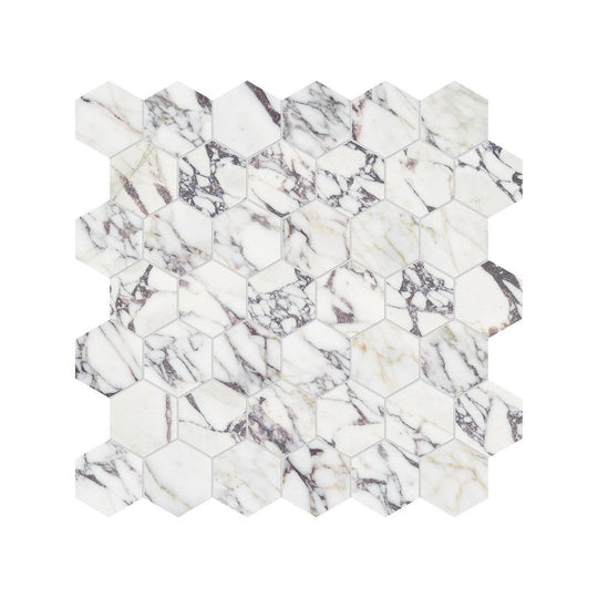 Anatolia 12" x 12" Natural Stone Honed Marble 2" Hexagon Mosaic
