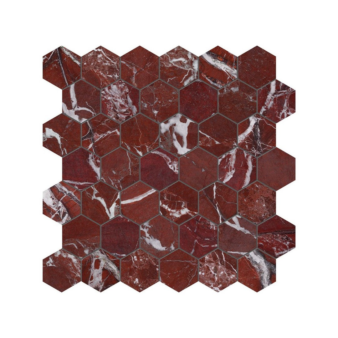 Anatolia 12" x 12" Natural Stone Polished Marble 2" Hexagon Mosaic