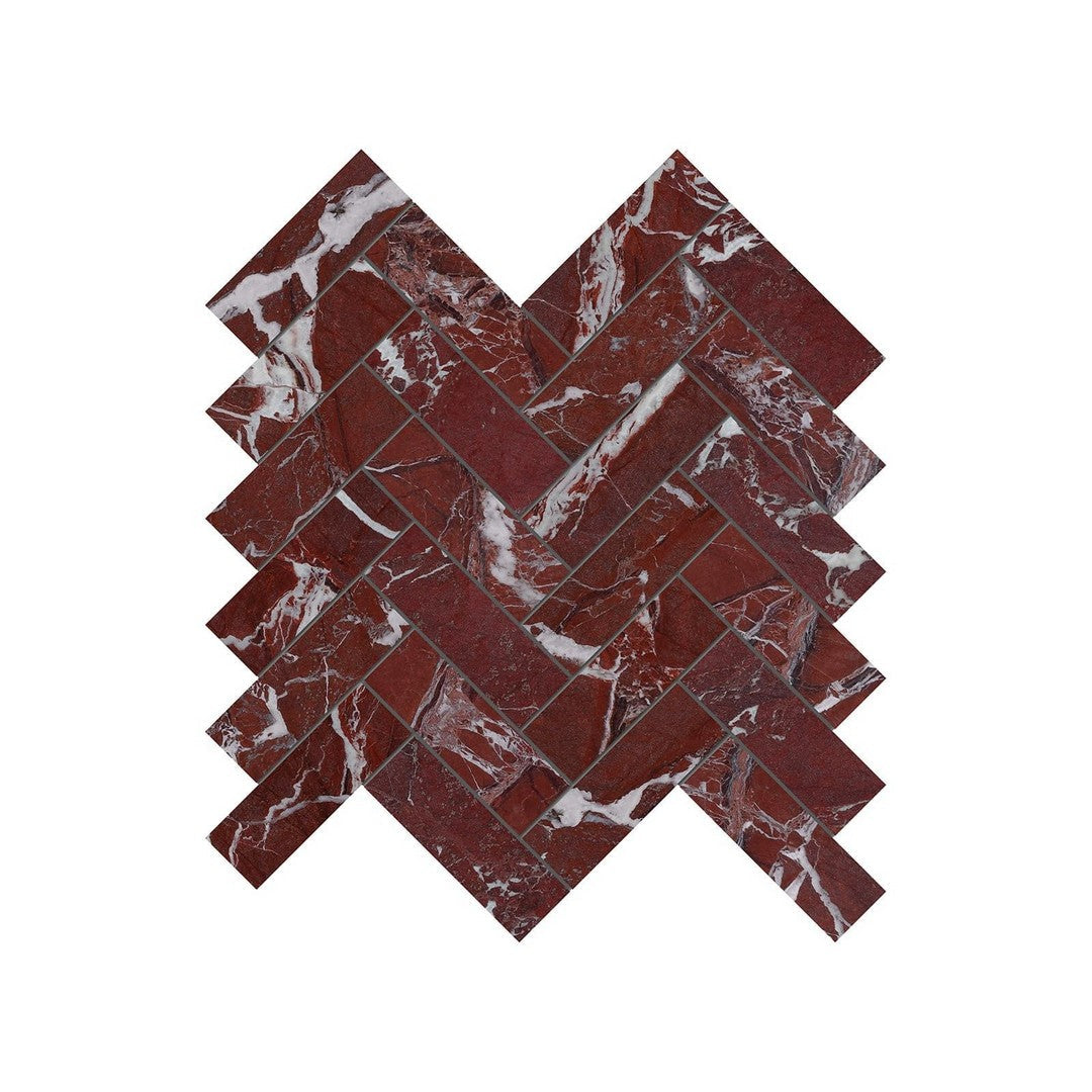 Anatolia 11" x 12" Natural Stone Polished Marble 1.25x4" Herringbone Mosaic