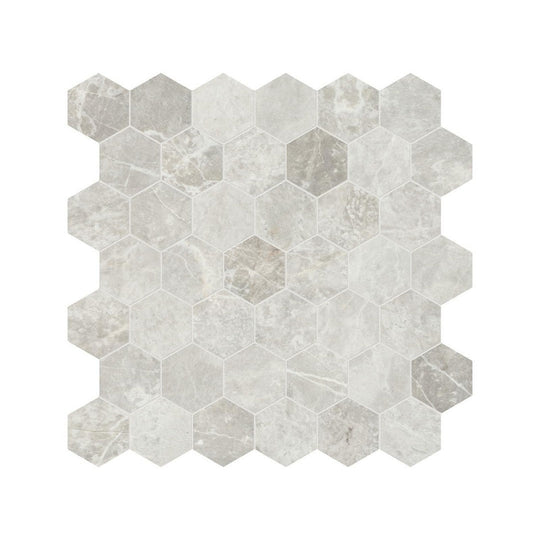 Anatolia 12" x 12" Natural Stone Honed Marble 2" Hexagon Mosaic