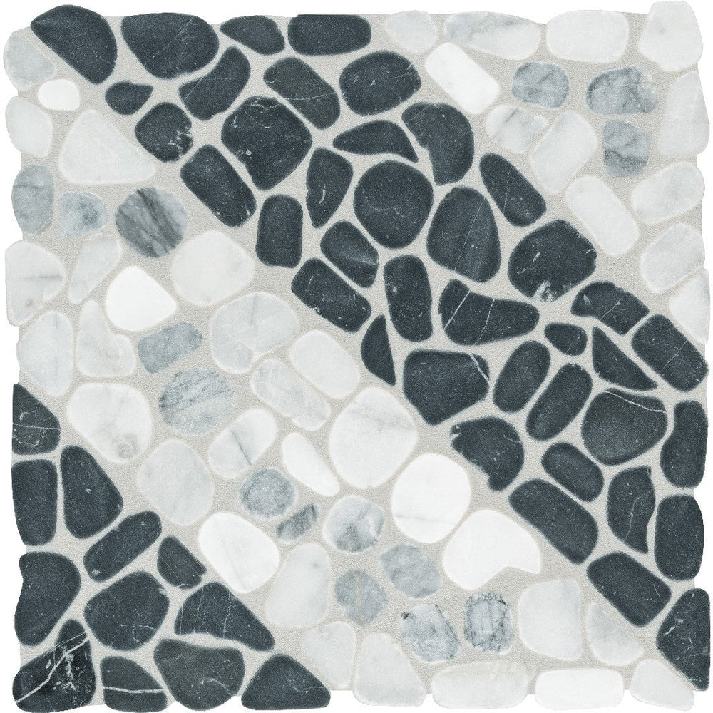 Anatolia 12" x 12" Cabana Pebble Tumbled Natural Stone Axis Pebble Mosaic