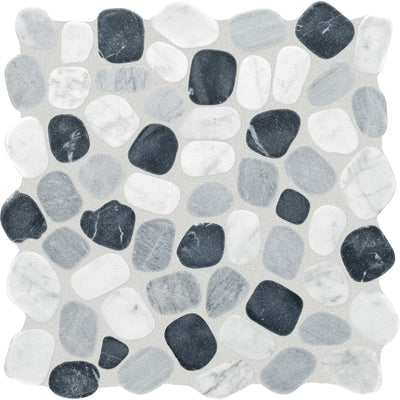 Anatolia 12" x 12" Cabana Pebble Tumbled Natural Stone Blend Pebble Mosaic