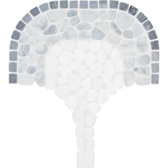 Anatolia 8" x 15" Cabana Pebble Tumbled Natural Stone Flow Pebble Mosaic