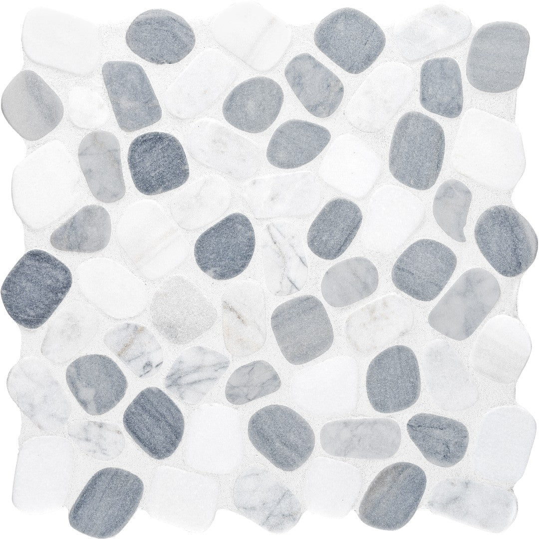 Anatolia 12" x 12" Cabana Pebble Tumbled Natural Stone Blend Pebble Mosaic