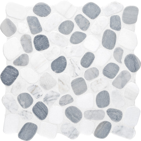 Anatolia 12" x 12" Cabana Pebble Tumbled Natural Stone Blend Pebble Mosaic