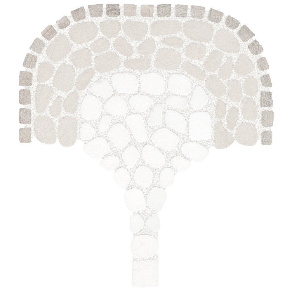 Anatolia 8" x 15" Cabana Pebble Tumbled Natural Stone Flow Pebble Mosaic