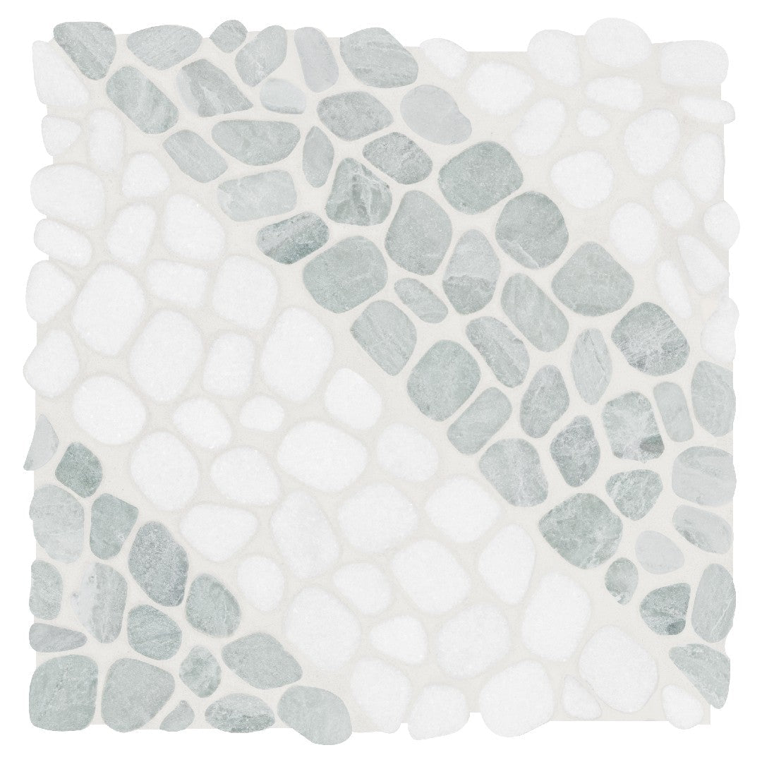Anatolia 12" x 12" Cabana Pebble Tumbled Natural Stone Axis Pebble Mosaic