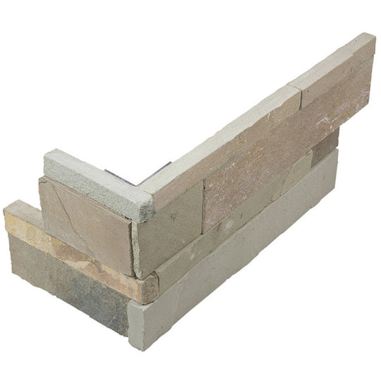 Crossville 6" x 18" Ledge Stone Textured Natural Stone Assembled Corner