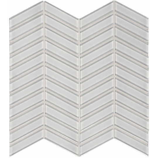 Tesoro 11.75" x 11.75" Element Interlocking Chevron Glass Mosaic