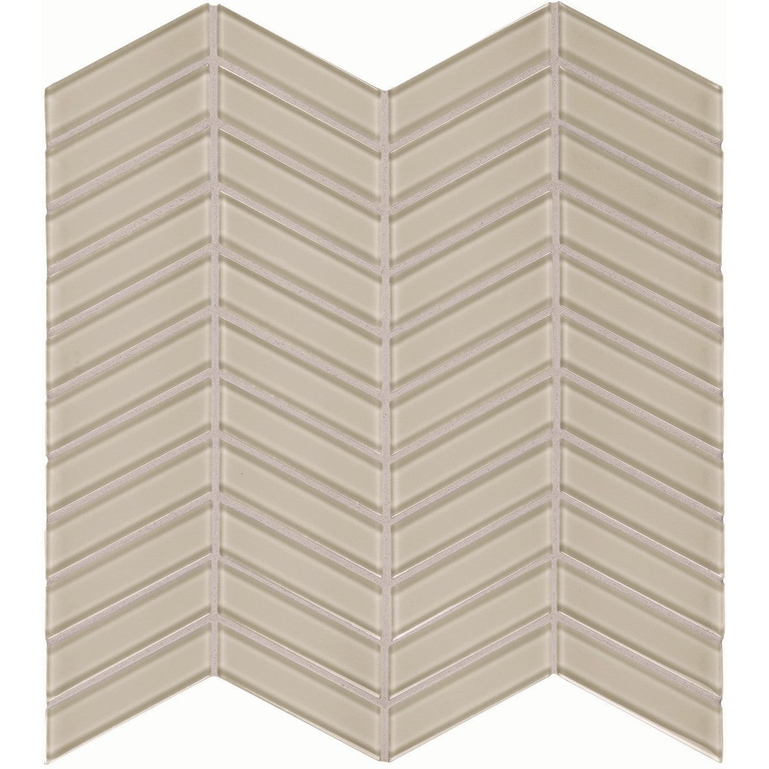 Tesoro 11.75" x 11.75" Element Interlocking Chevron Glass Mosaic