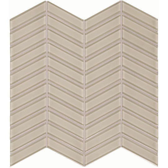 Tesoro 11.75" x 11.75" Element Interlocking Chevron Glass Mosaic