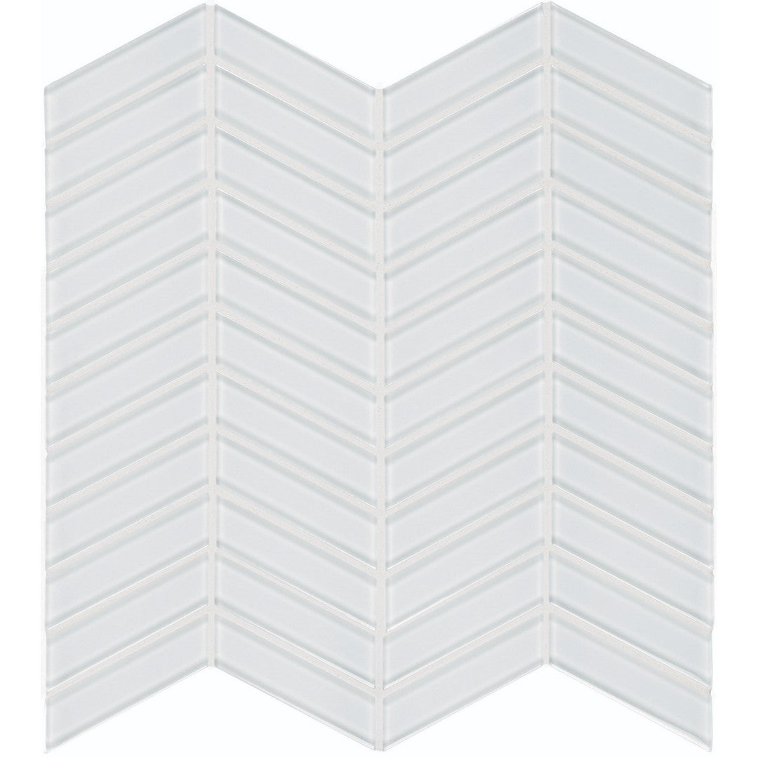 Tesoro 11.75" x 11.75" Element Interlocking Chevron Glass Mosaic