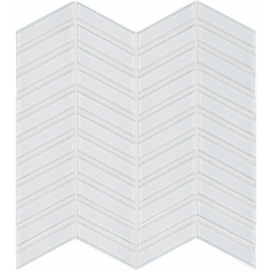 Tesoro 11.75" x 11.75" Element Interlocking Chevron Glass Mosaic