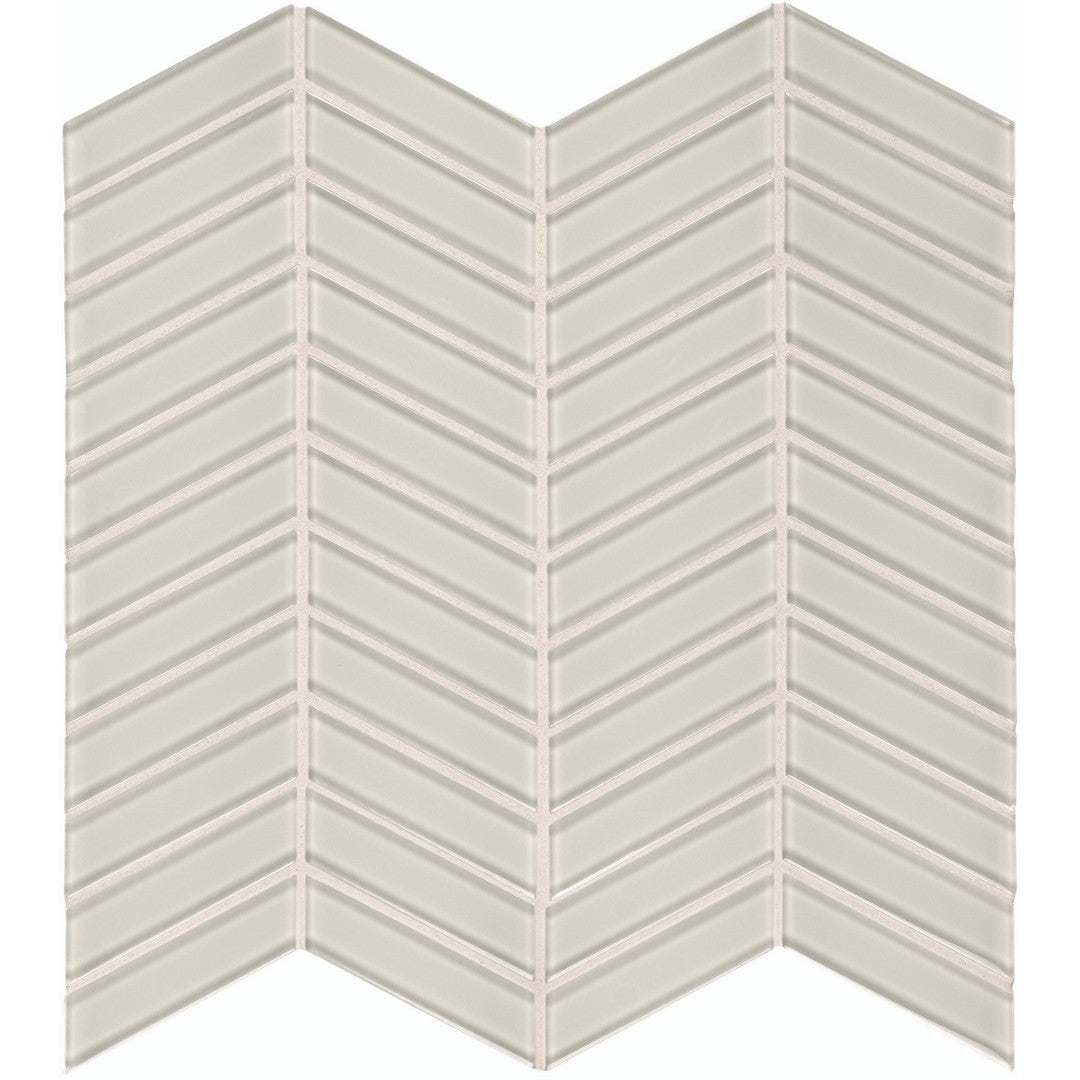 Tesoro 11.75" x 11.75" Element Interlocking Chevron Glass Mosaic