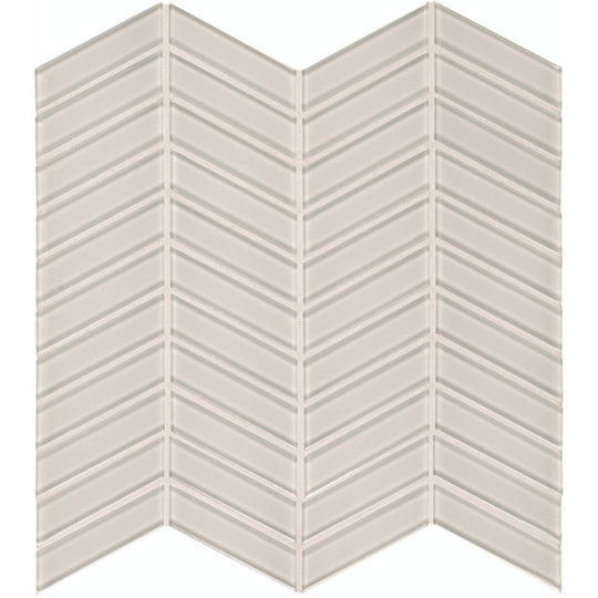 Tesoro 11.75" x 11.75" Element Interlocking Chevron Glass Mosaic