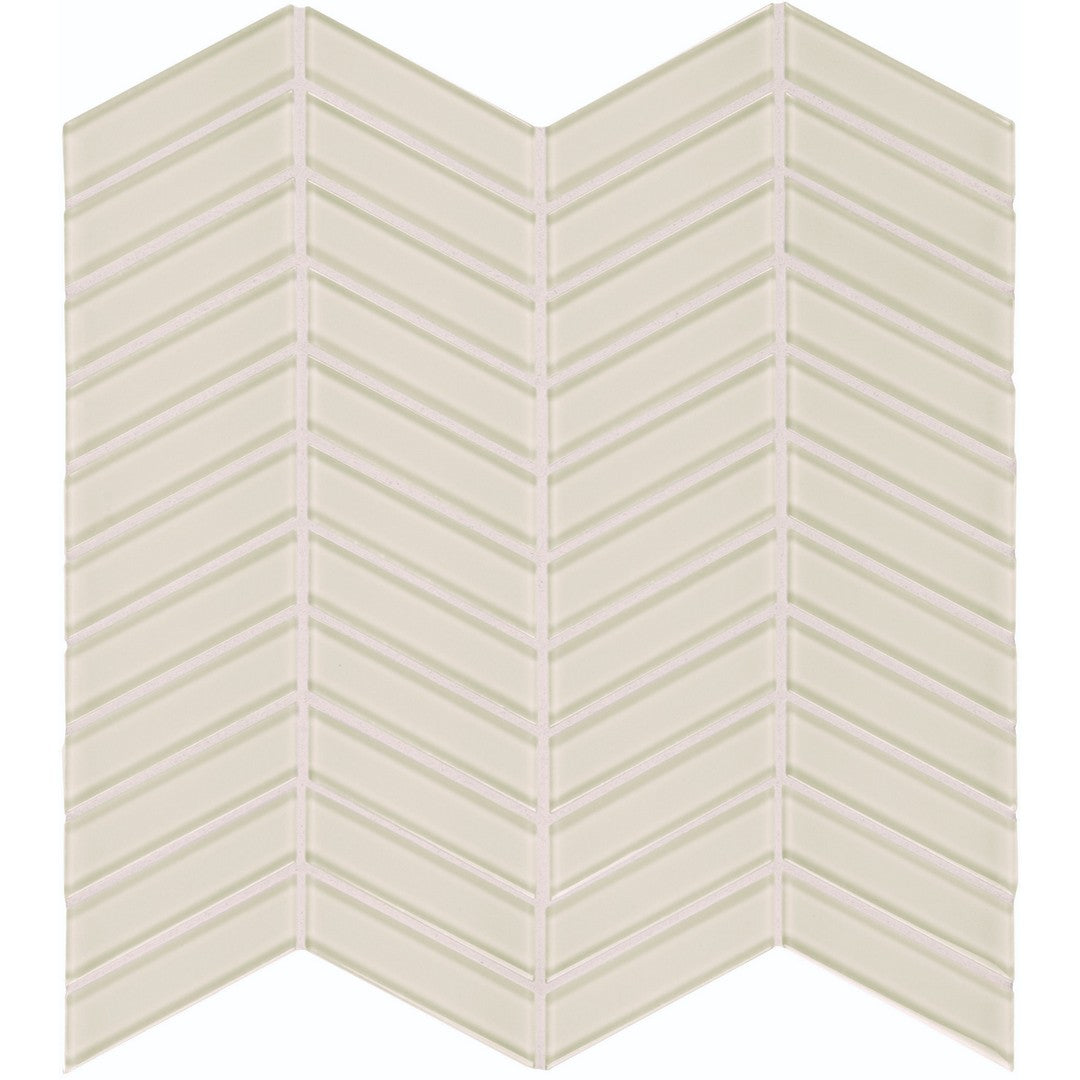Tesoro 11.75" x 11.75" Element Interlocking Chevron Glass Mosaic
