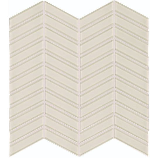 Tesoro 11.75" x 11.75" Element Interlocking Chevron Glass Mosaic