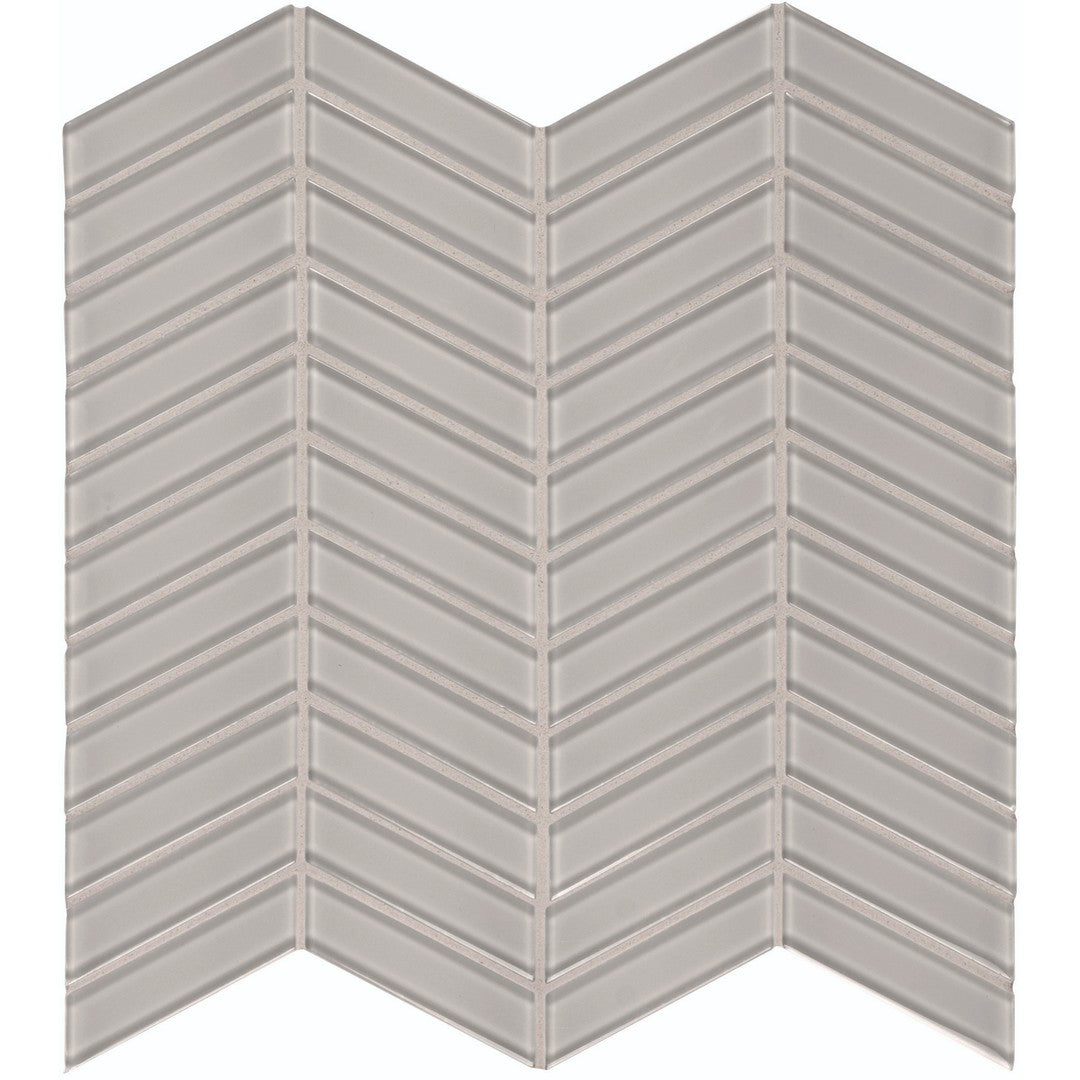 Tesoro 11.75" x 11.75" Element Interlocking Chevron Glass Mosaic