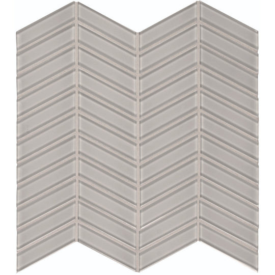 Tesoro 11.75" x 11.75" Element Interlocking Chevron Glass Mosaic