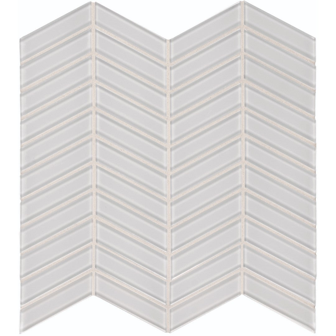 Tesoro 11.75" x 11.75" Element Interlocking Chevron Glass Mosaic