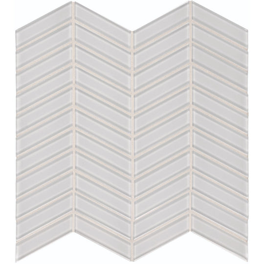 Tesoro 11.75" x 11.75" Element Interlocking Chevron Glass Mosaic