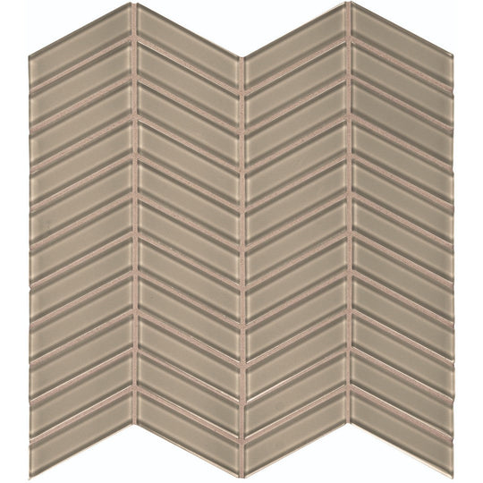 Tesoro 11.75" x 11.75" Element Interlocking Chevron Glass Mosaic
