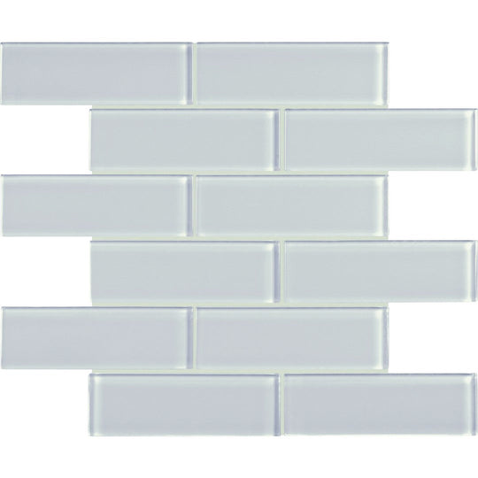Tesoro 11.75" x 11.75" Element Interlocking Staggered Glass Mosaic
