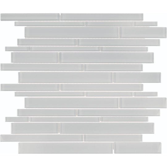 Tesoro 11.75" x 11.75" Element Interlocking Random Linear Glass Mosaic