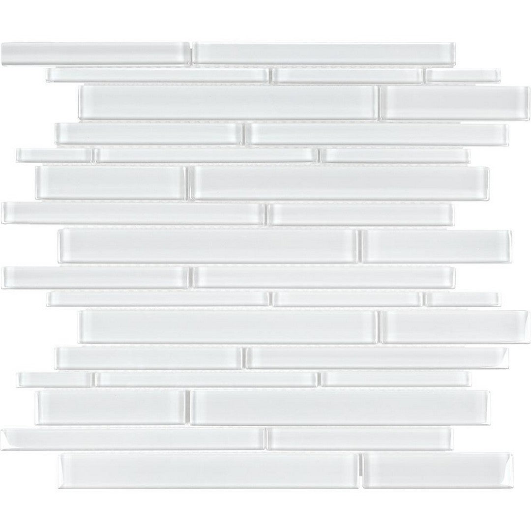 Tesoro 11.75" x 11.75" Element Interlocking Random Linear Glass Mosaic
