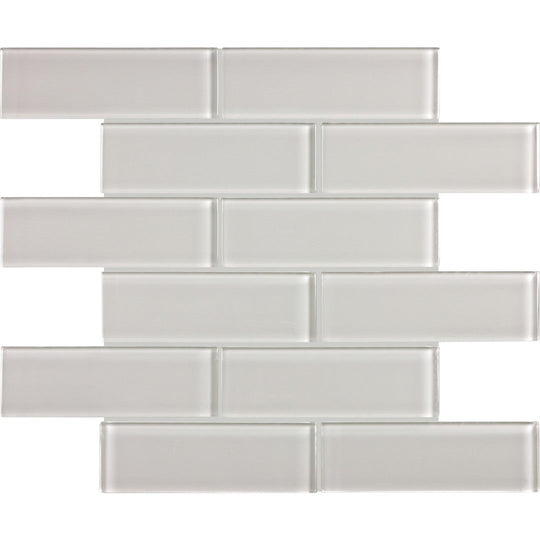 Tesoro 11.75" x 11.75" Element Interlocking Staggered Glass Mosaic