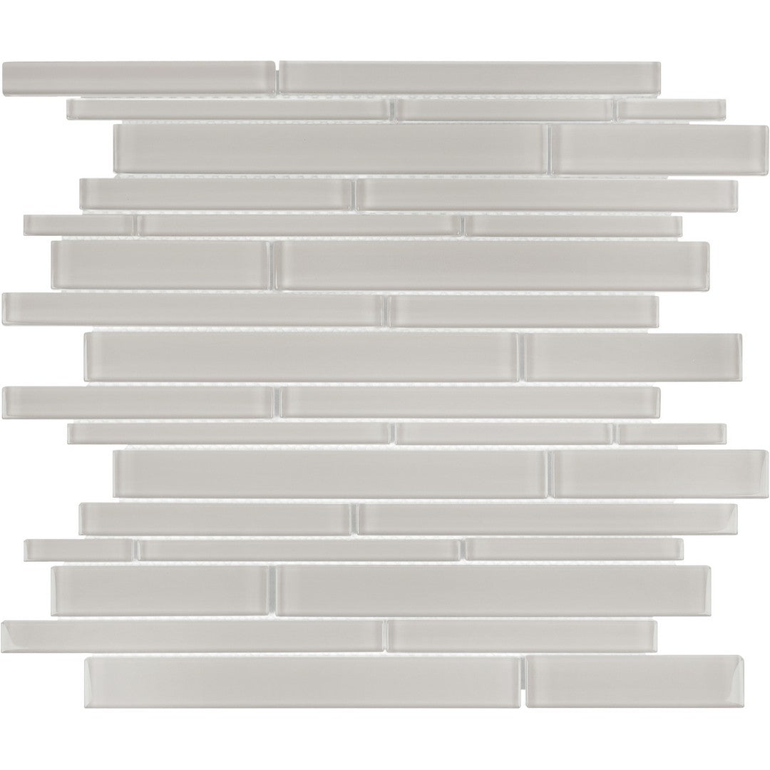 Tesoro 11.75" x 11.75" Element Interlocking Random Linear Glass Mosaic
