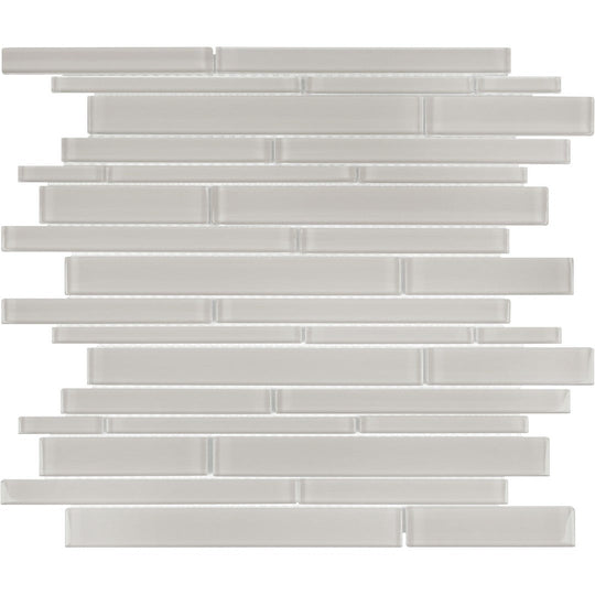 Tesoro 11.75" x 11.75" Element Interlocking Random Linear Glass Mosaic