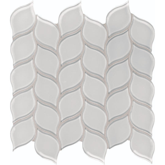 Tesoro 11.25" x 11.75" Element Interlocking Petal Glass Mosaic