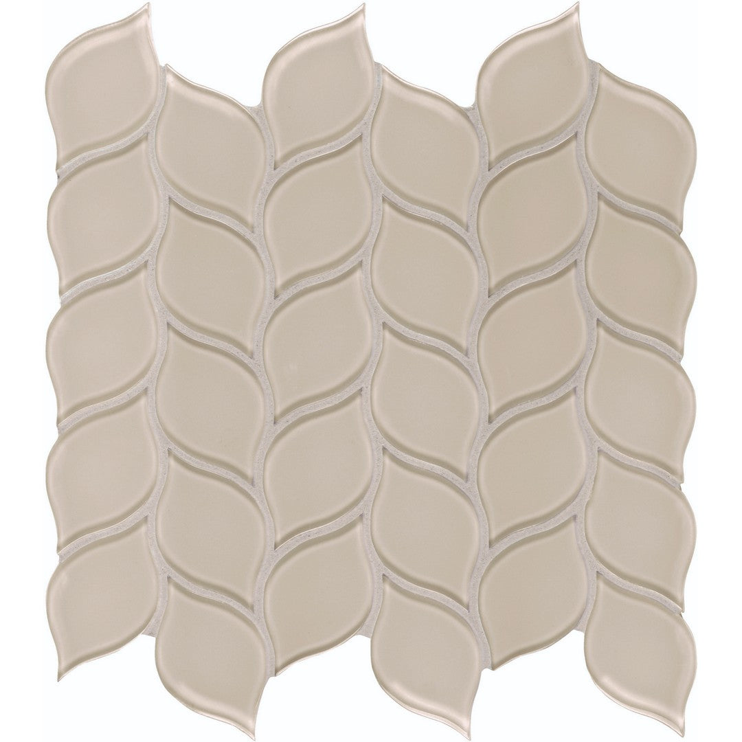 Tesoro 11.25" x 11.75" Element Interlocking Petal Glass Mosaic