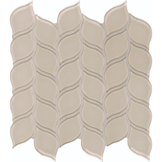 Tesoro 11.25" x 11.75" Element Interlocking Petal Glass Mosaic