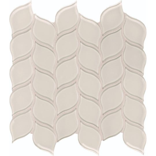 Tesoro 11.25" x 11.75" Element Interlocking Petal Glass Mosaic