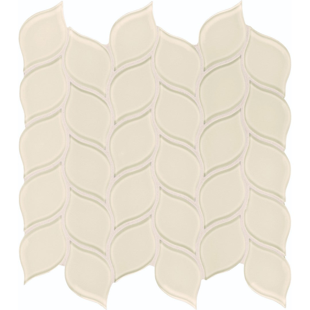 Tesoro 11.25" x 11.75" Element Interlocking Petal Glass Mosaic