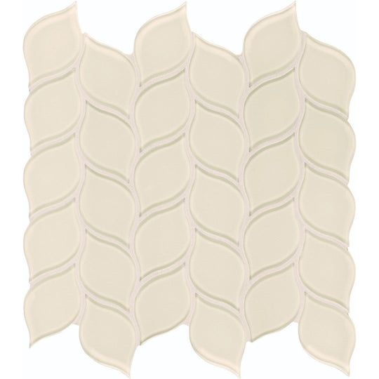 Tesoro 11.25" x 11.75" Element Interlocking Petal Glass Mosaic