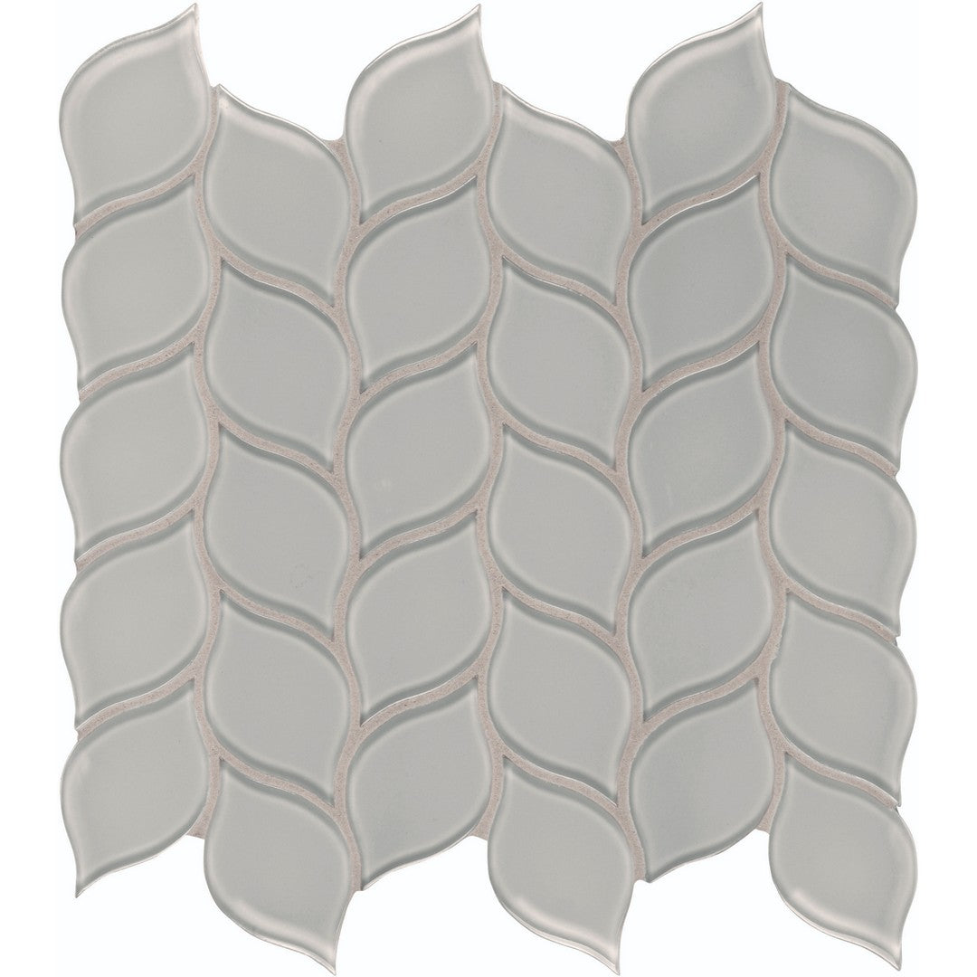 Tesoro 11.25" x 11.75" Element Interlocking Petal Glass Mosaic