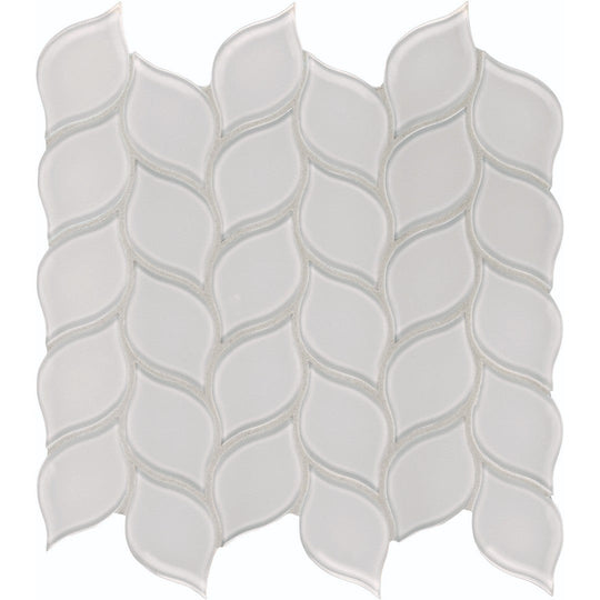 Tesoro 11.25" x 11.75" Element Interlocking Petal Glass Mosaic