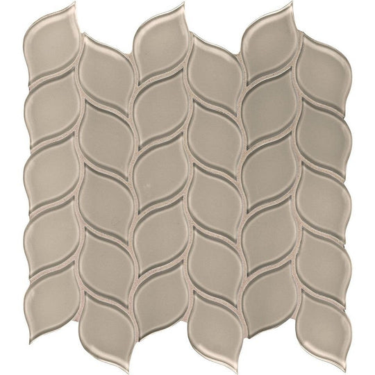 Tesoro 11.25" x 11.75" Element Interlocking Petal Glass Mosaic