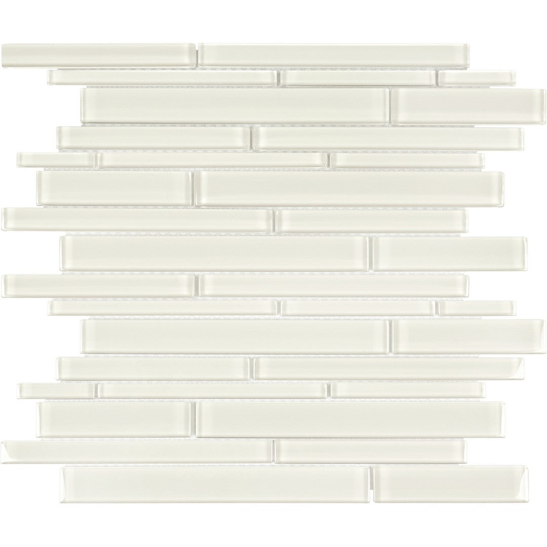 Tesoro 11.75" x 11.75" Element Interlocking Random Linear Glass Mosaic